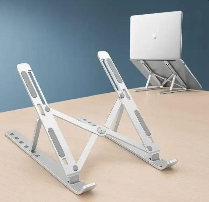 Portable Aluminum Laptop Stand Adjustable Foldable Metal Laptop Holder for 10–17 Inch Laptop Stand