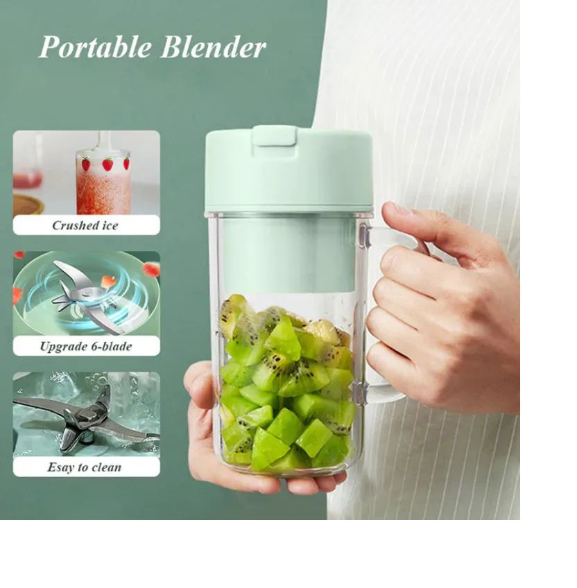 Portable juicer with straw